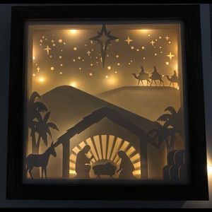 Lighted Nativity Scene Shadowbox